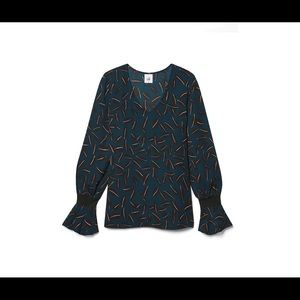 Cabi Shadow Leaf Blouse-New